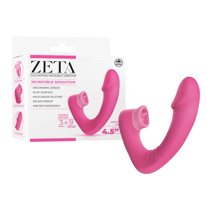 Excellent Power Zeta - Dual Motor Wearable Vibrator (Pink)