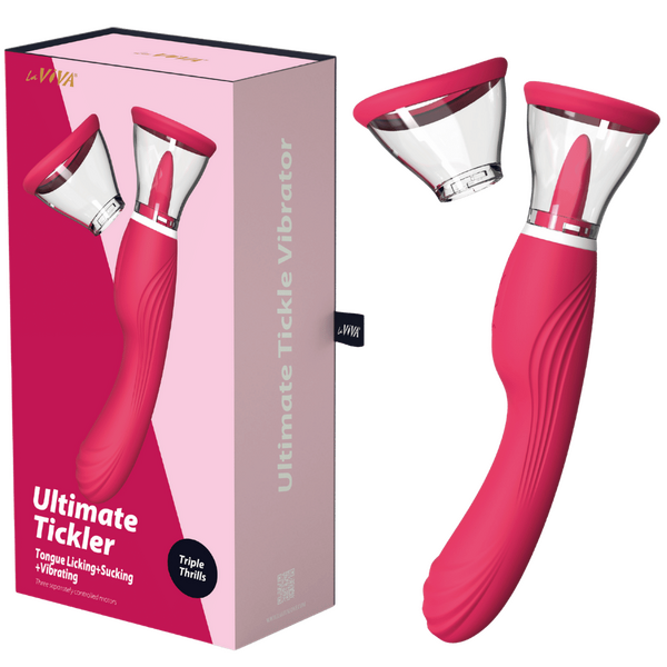 La Viva Ultimate Tickler Pink - Tongue Licking, Sucking & Vibrating