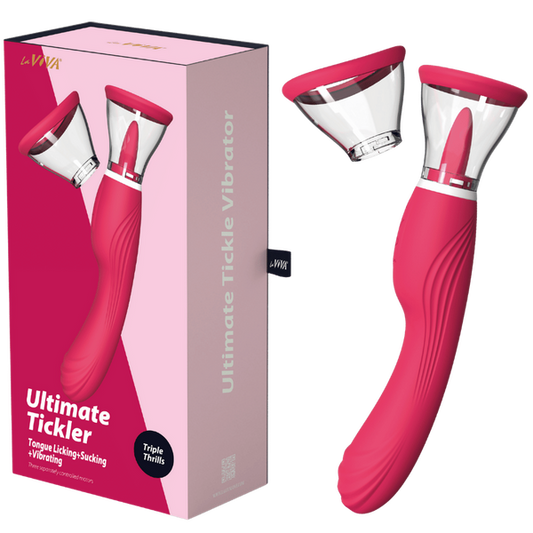 La Viva Ultimate Tickler Pink - Tongue Licking, Sucking & Vibrating