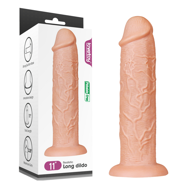 Lovetoy 11" Realistic Long Dildo (Flesh)