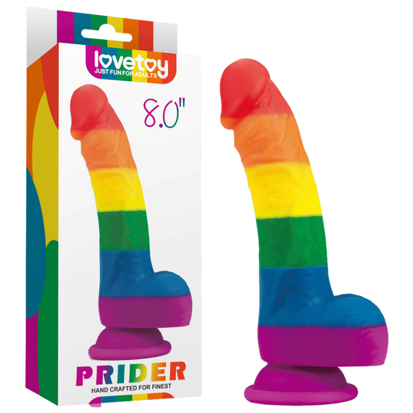 Lovetoy Prider 8" Rainbow Dildo