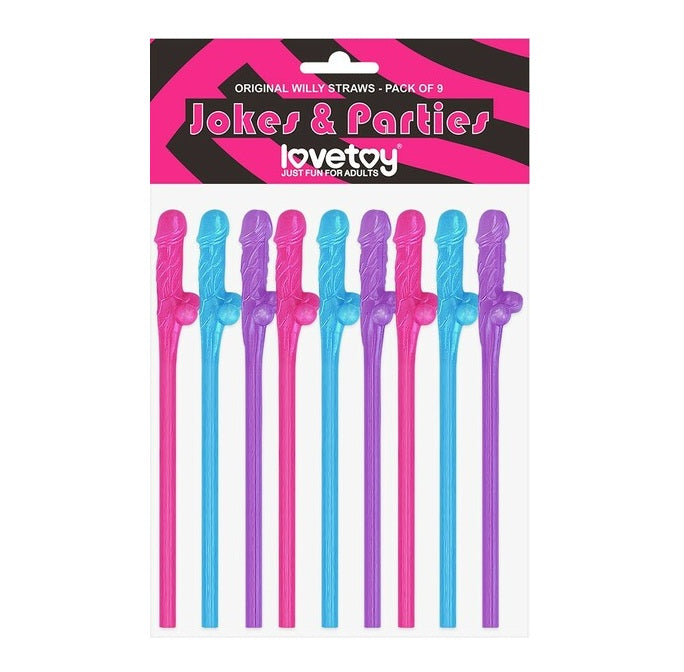 Lovetoy | Willy Straws (Blue, Pink, Purple)