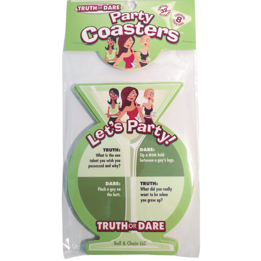 Ball & Chain Bride-To-Be - Truth Or Dare Party Coasters