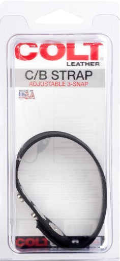 CalExotics | COLT Leather C/b Strap Adjustable 3-Snap Cock Rings Black