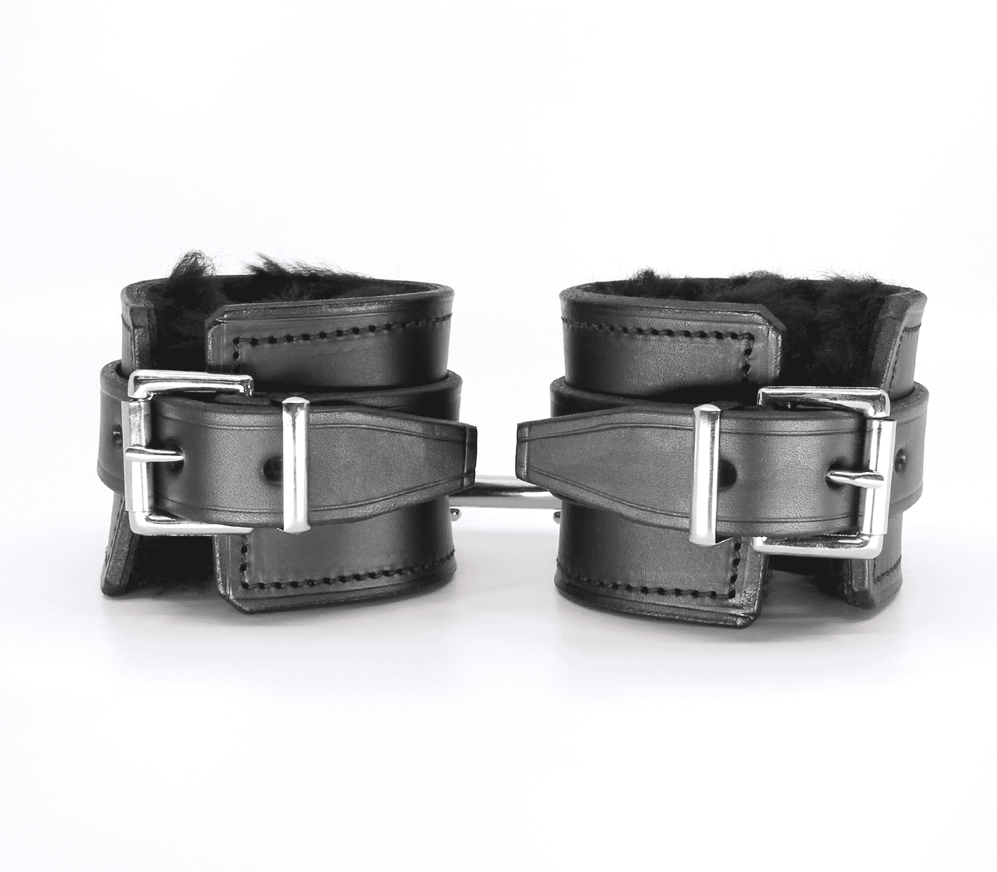 Love In Leather Sheepskin Lined Leather Ankle Restraints