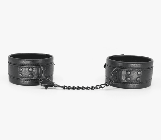 Love In Leather Faux Leather Ankle Restraints