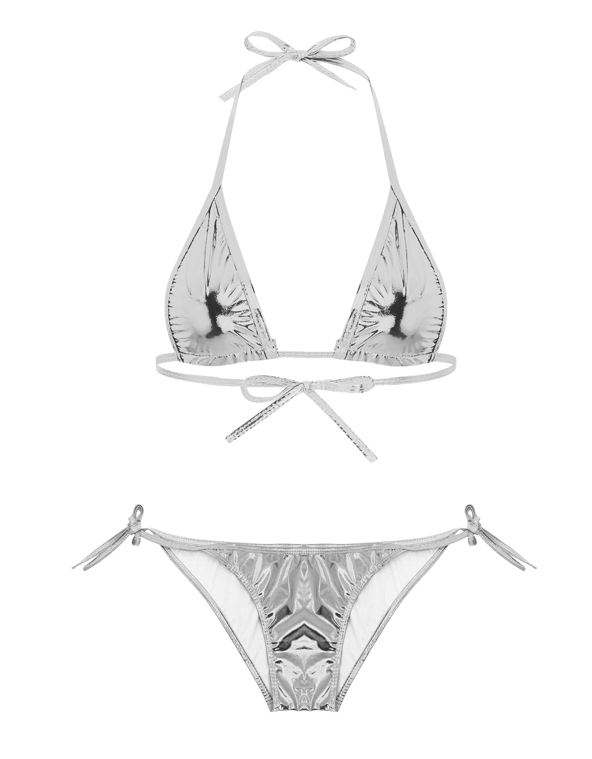 Love In Leather BIK003 Metallic Micro Bikini One Size - MULTIPLE COLOURS