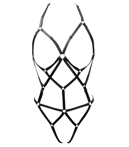 Love In Leather BRA095 Full Body Elastic Teddy Style Harness One Size