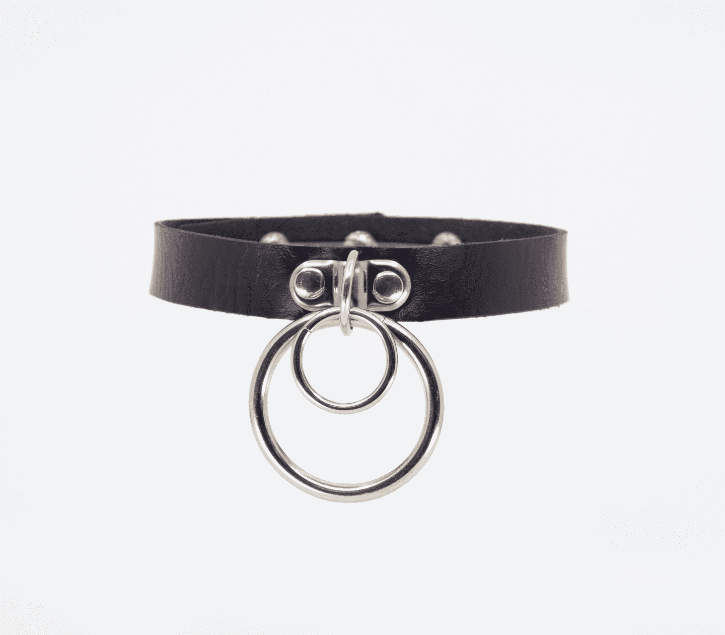 Love In Leather Faux Leather Collar With Single Press Stud Closure