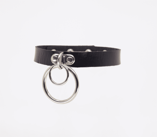 Love In Leather Faux Leather Collar With Single Press Stud Closure