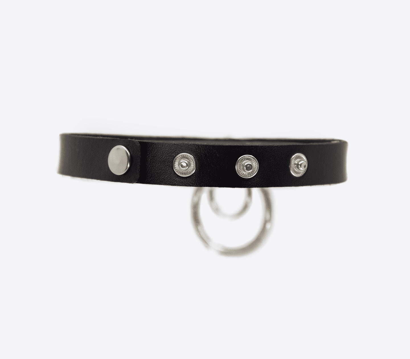 Love In Leather Faux Leather Collar With Single Press Stud Closure