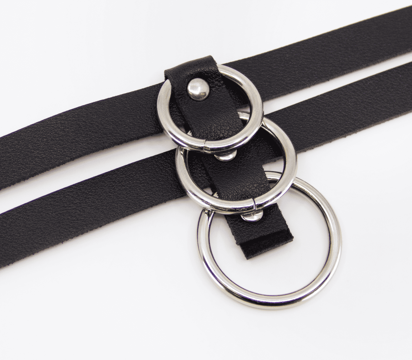 Love In Leather Faux Leather Collar With Double Strap Design