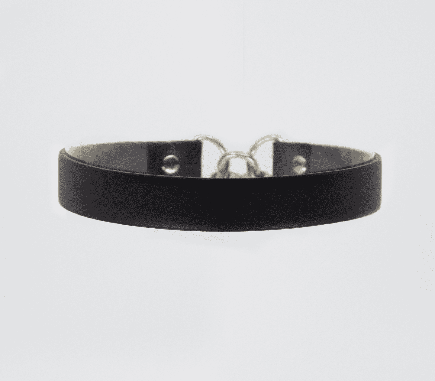Love In Leather Faux Leather Collar With Functional Heart Padlock
