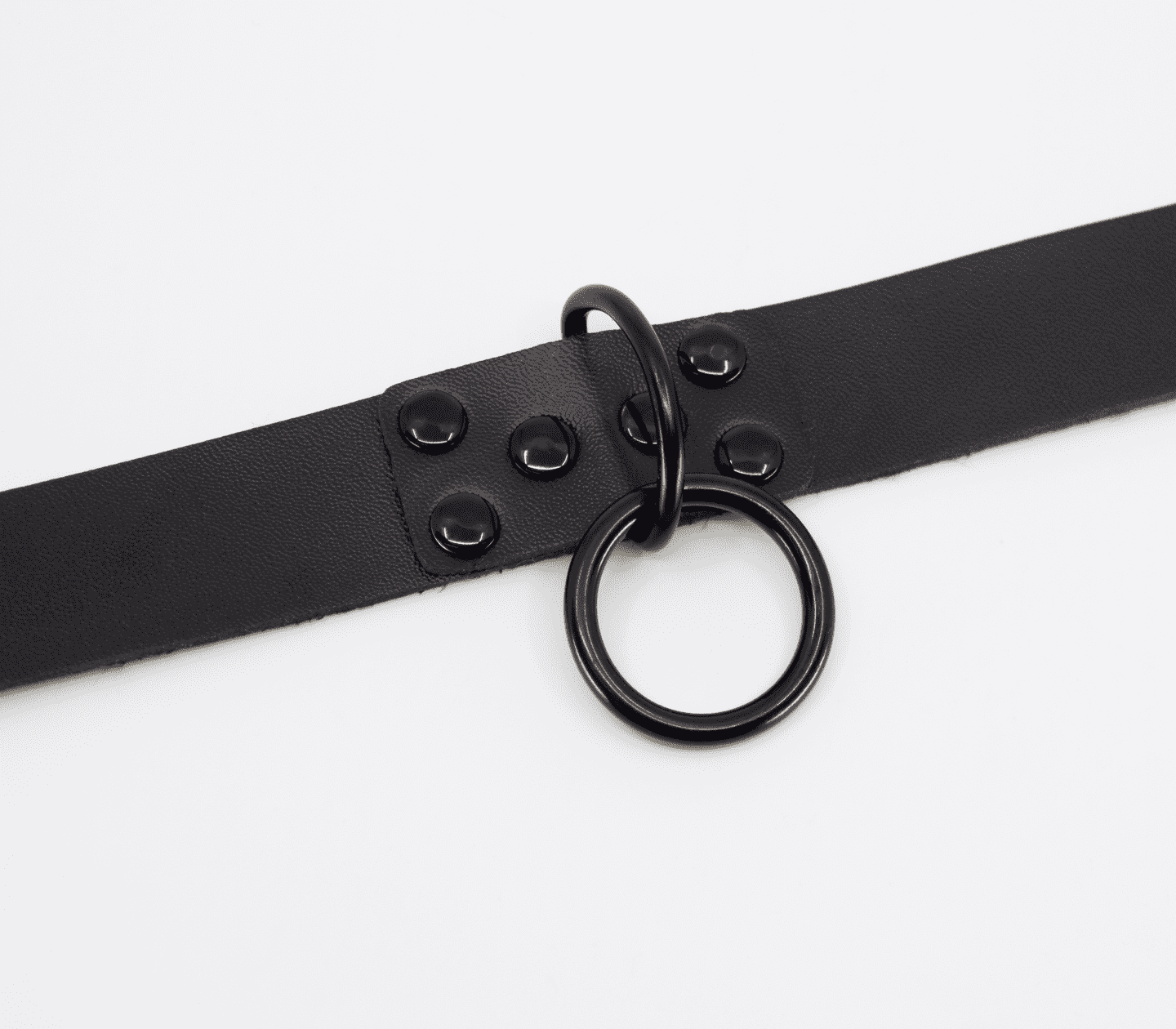 Love In Leather Faux Leather Collar With Black Metal Hardware