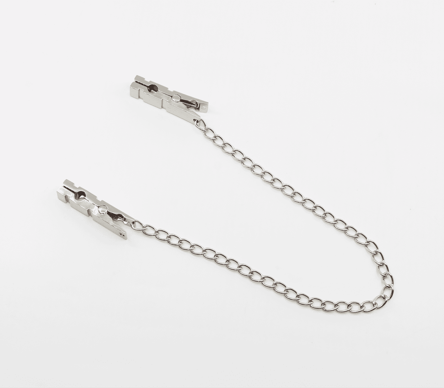 Love In Leather Peg Nipple Clamps With Chain Join