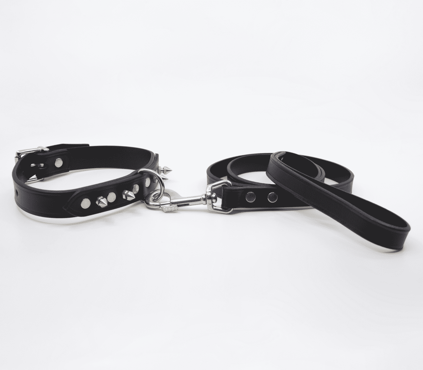 Love In Leather Unlined Leather Collar With Short Dog Spikes