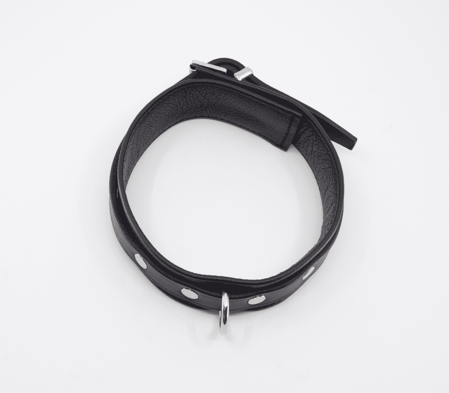Love In Leather Wide Grain Leather Collar