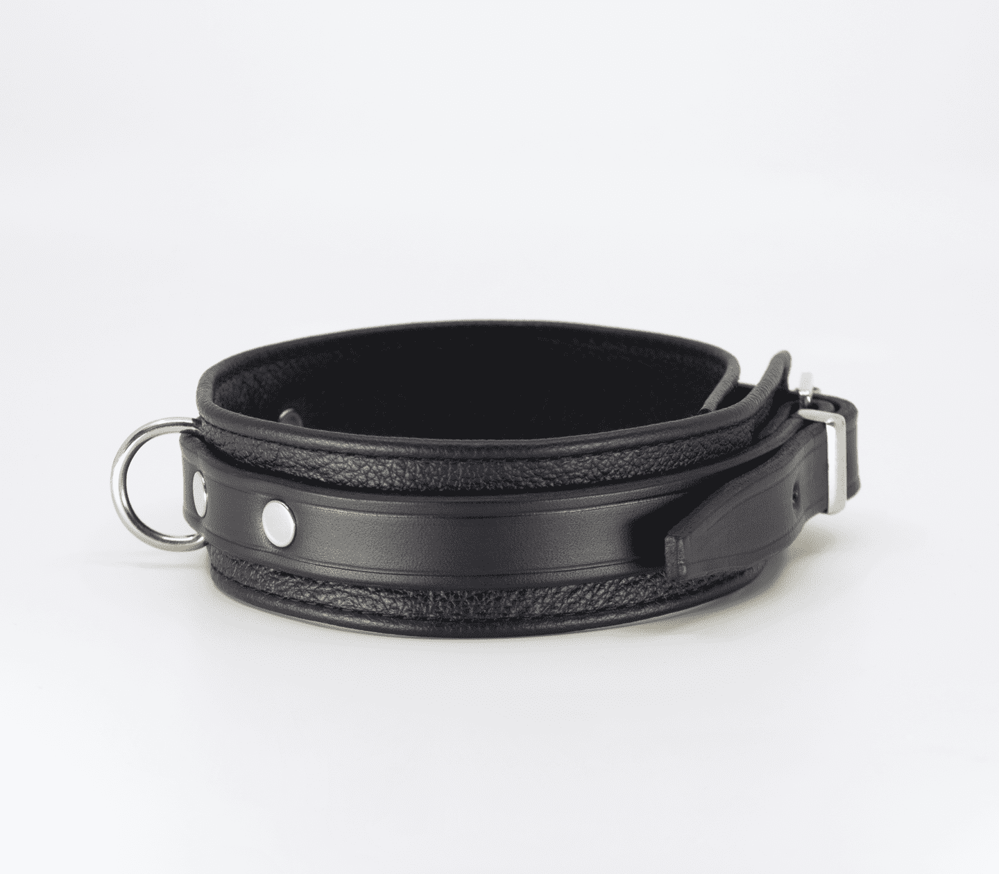 Love In Leather Wide Grain Leather Collar