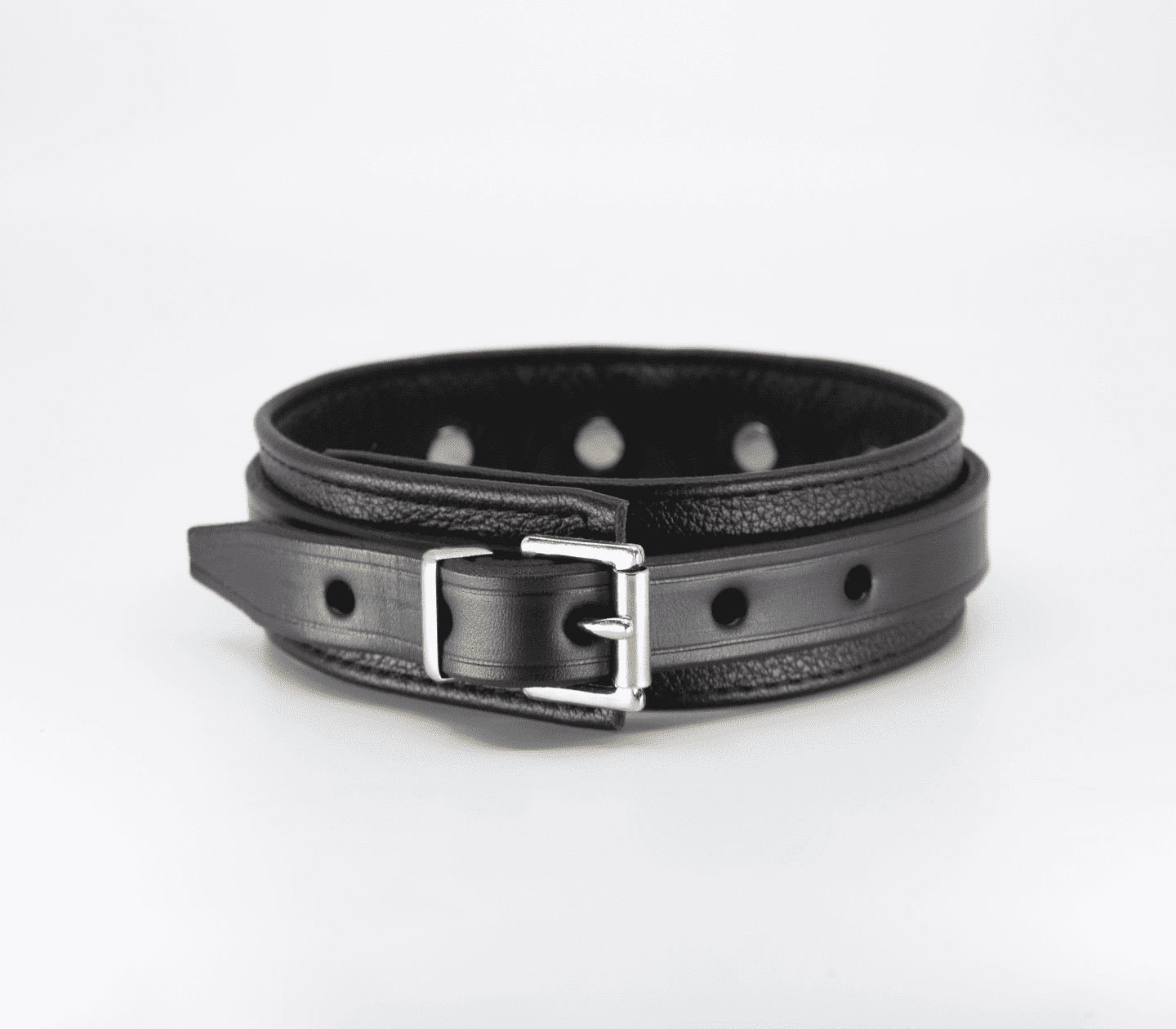 Love In Leather Wide Grain Leather Collar