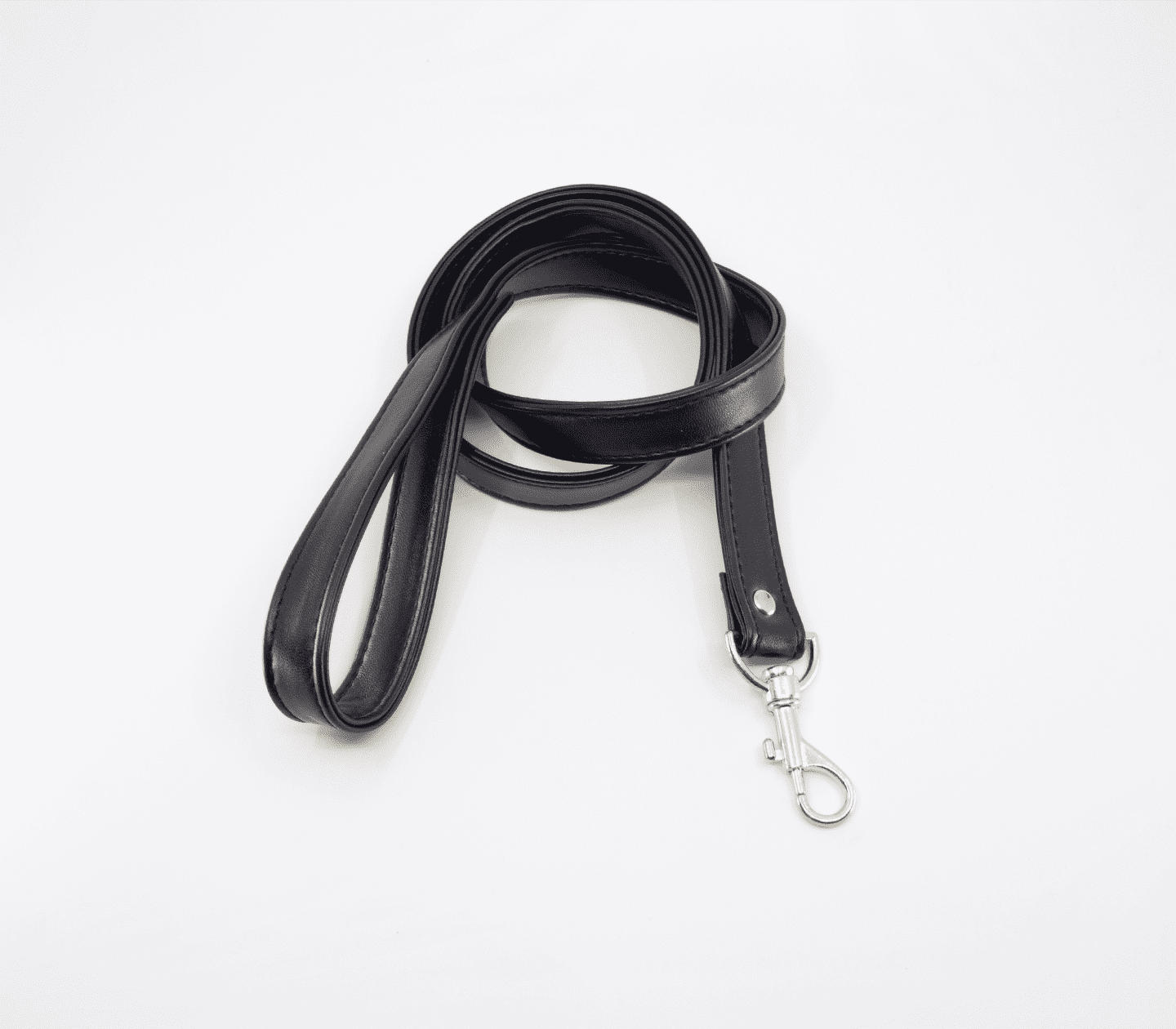 Love In Leather Faux Leather Collar & Lead Set with Gold Tone Metal Hardware