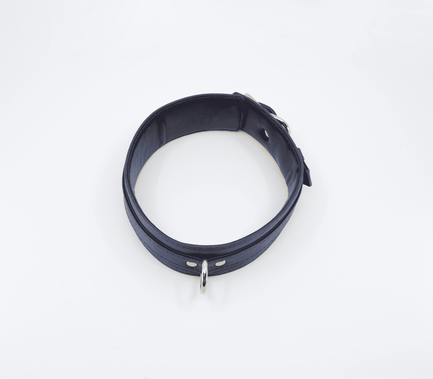 Love In Leather Faux Leather Collar & Lead Set with Gold Tone Metal Hardware