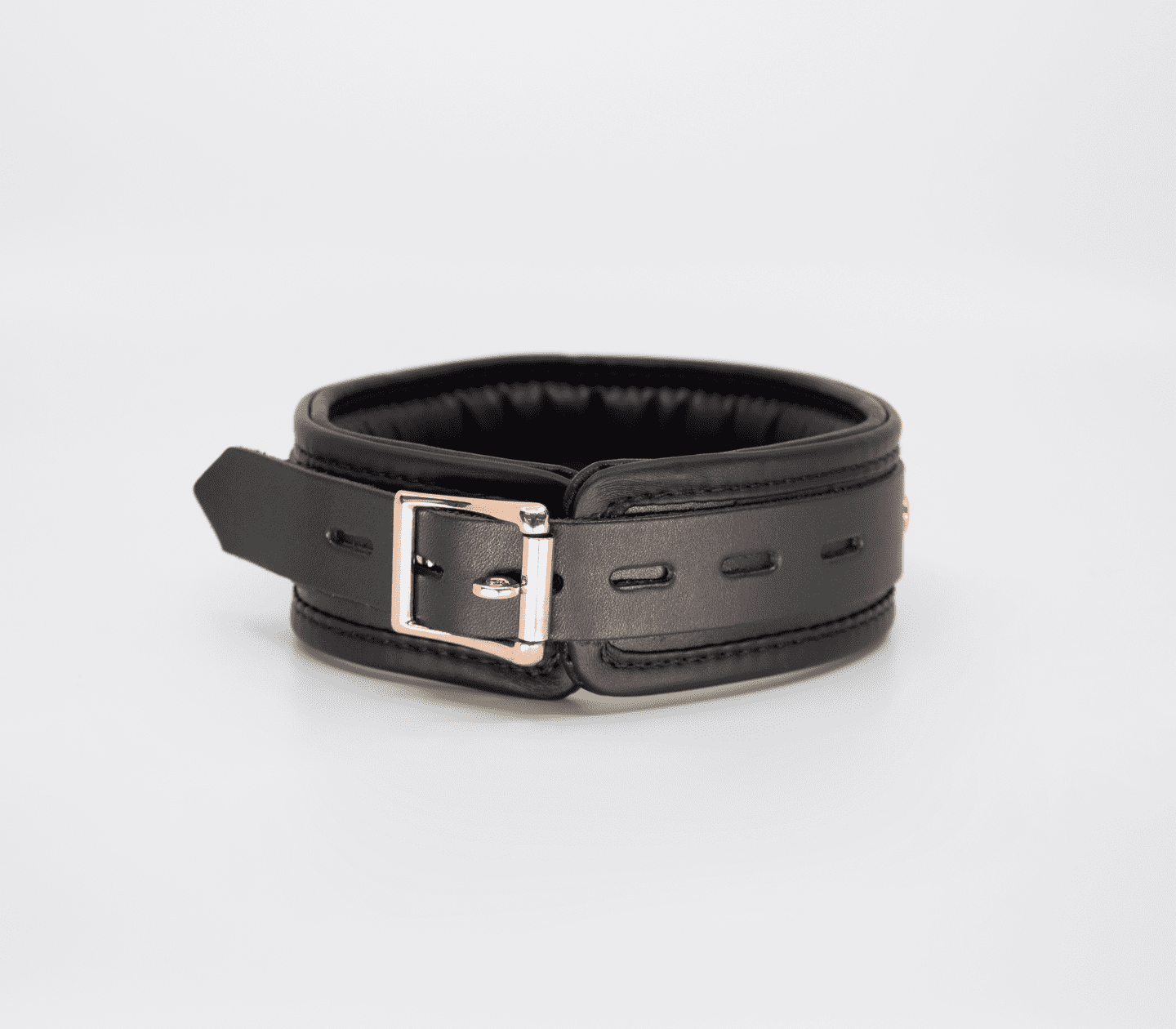 Love In Leather Leather Collar With Coloured Hardware