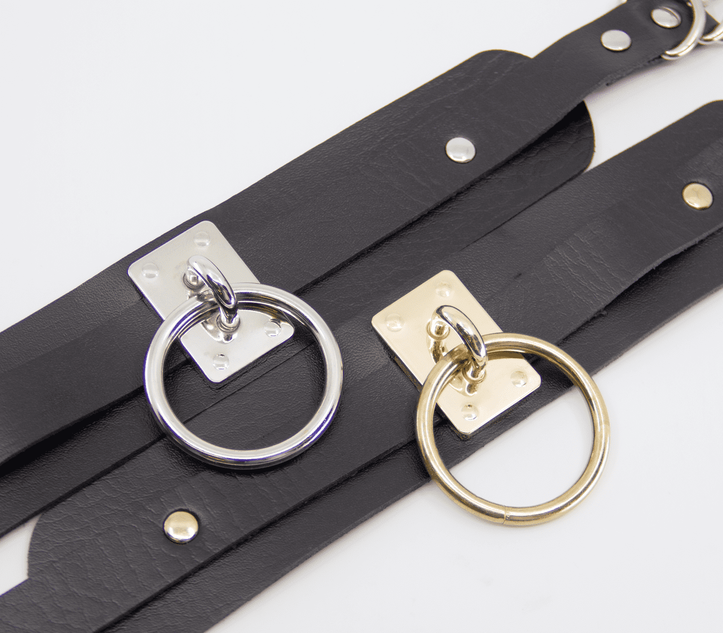 Love In Leather Faux Leather Collar With Buckle Closure With Double Keeper