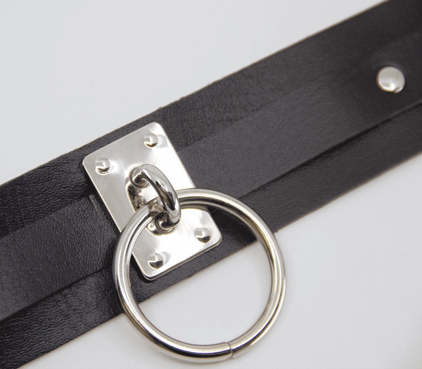 Love In Leather Faux Leather Collar With Buckle Closure With Double Keeper