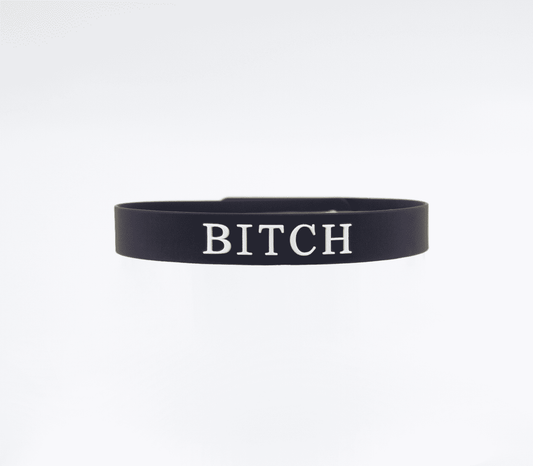 Love In Leather Silicone ‘BITCH’ Collar