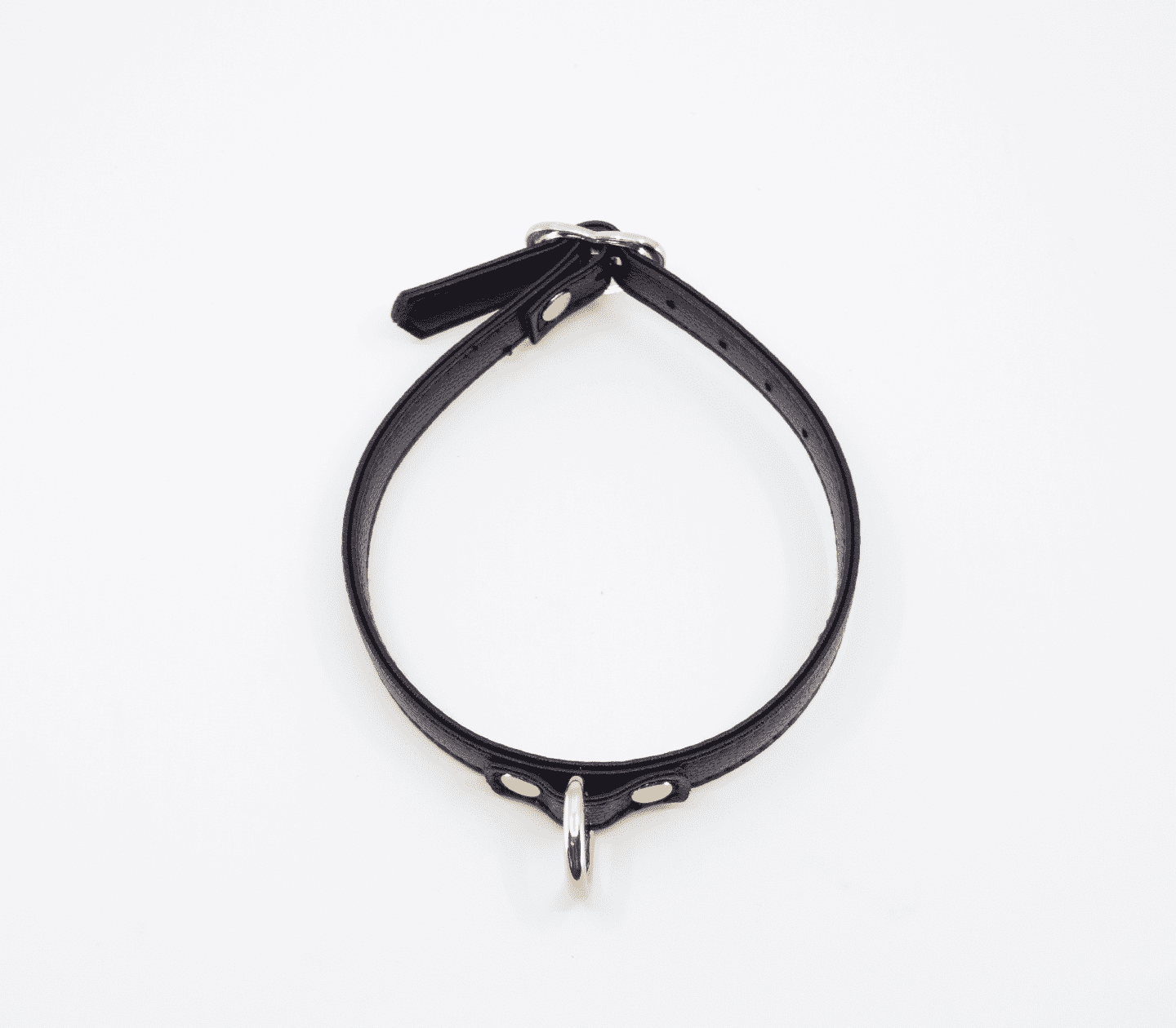 Love In Leather Leather Collar With Heart Buckle