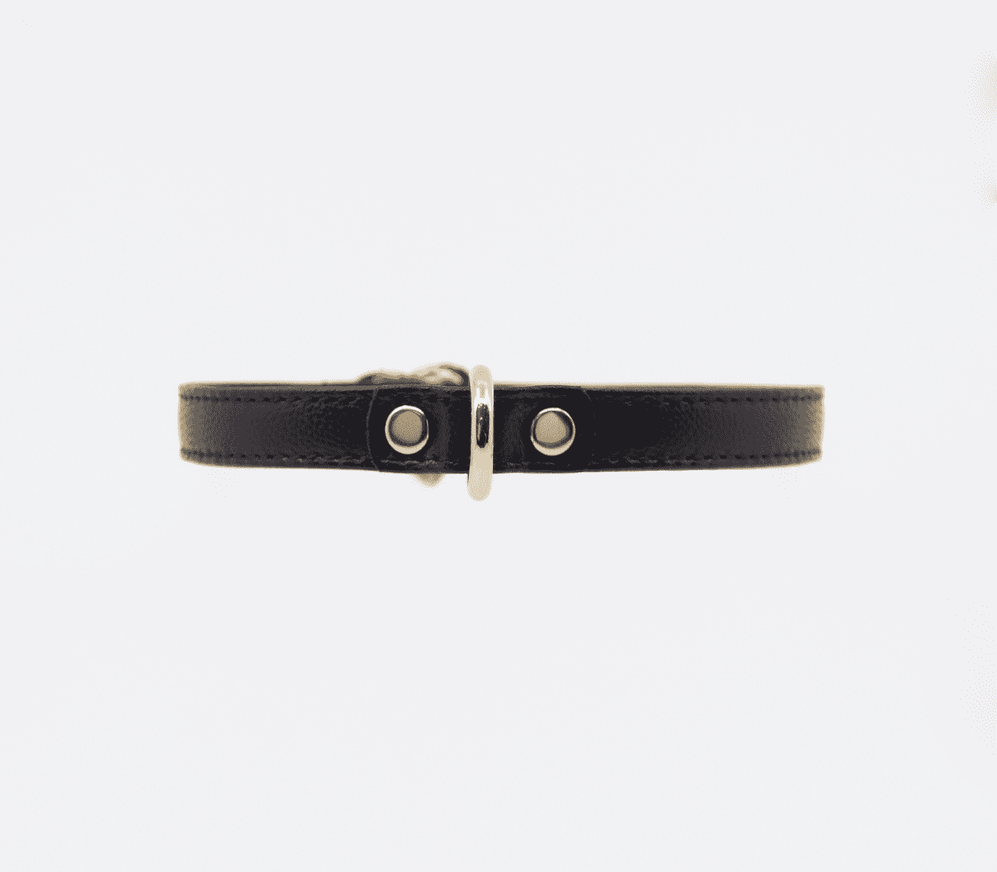 Love In Leather Leather Collar With Heart Buckle