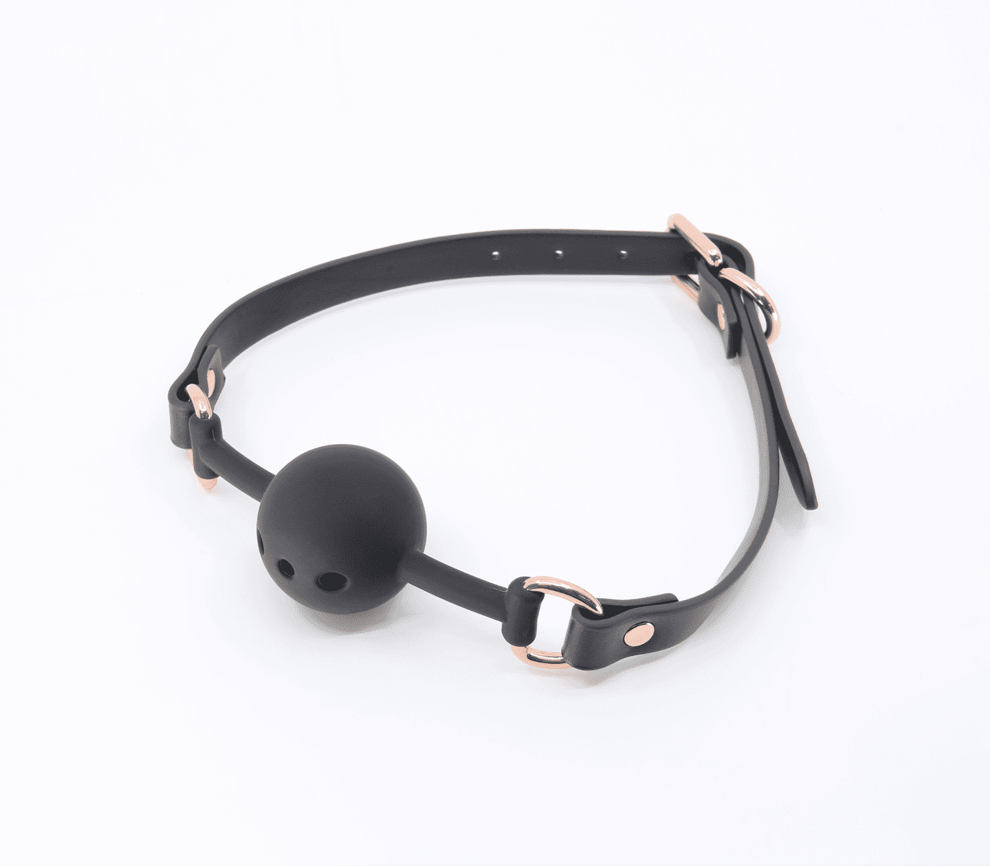 Love In Leather Faux Leather Gag With Breathable Silicone Ball GAG071