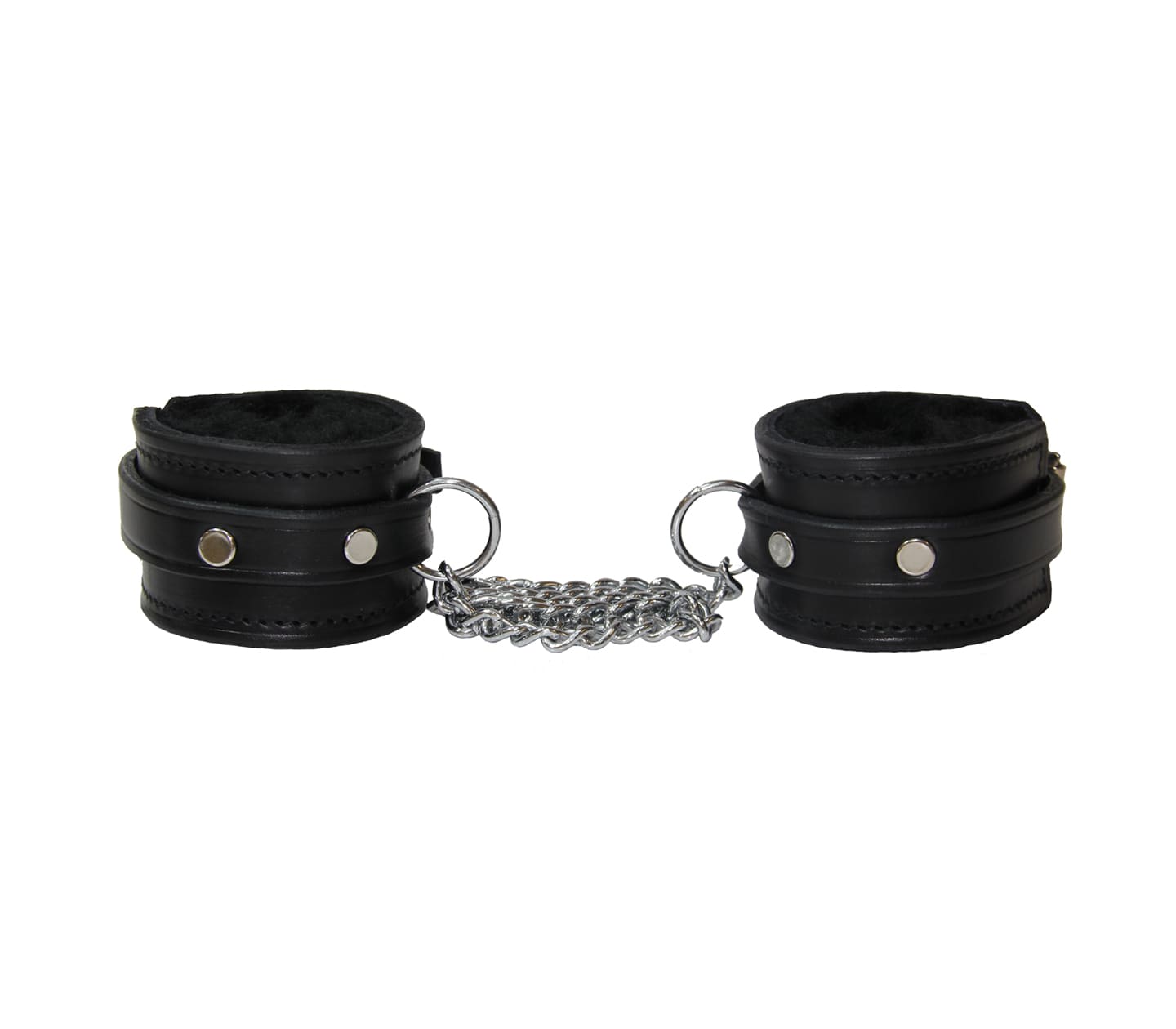 Love In Leather Lightweight Sheepskin Lined Leather Handcuffs