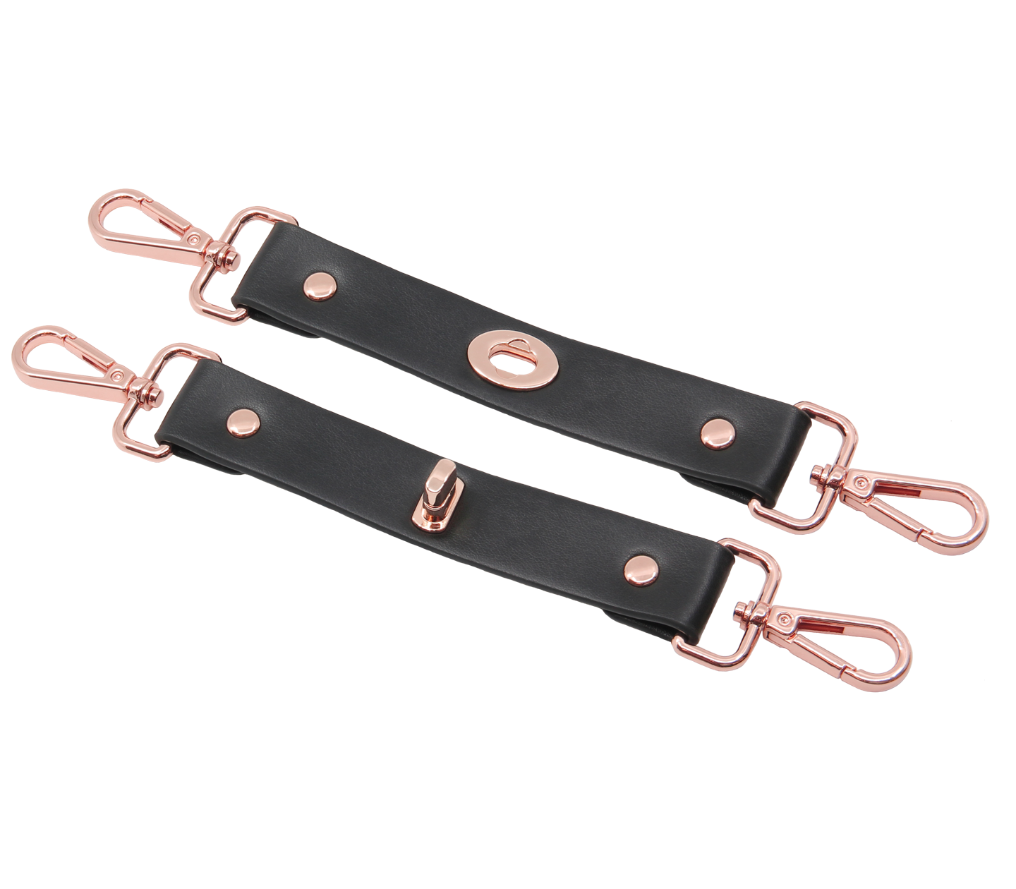Love In Leather Faux Leather Hog Tie with Gold, Rose Gold Or Silver Hardware