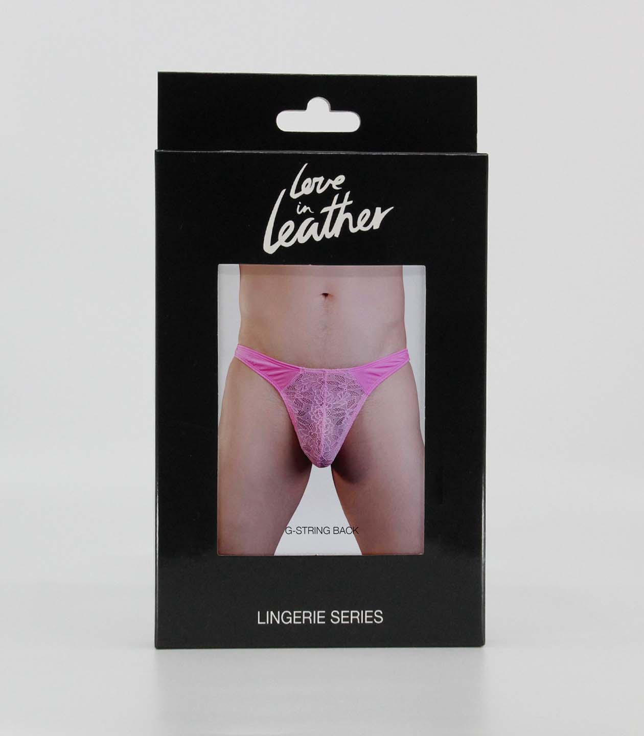 Love In Leather Mens Lace Pouch G-String Size S/M or L/XL - MULTIPLE COLOURS