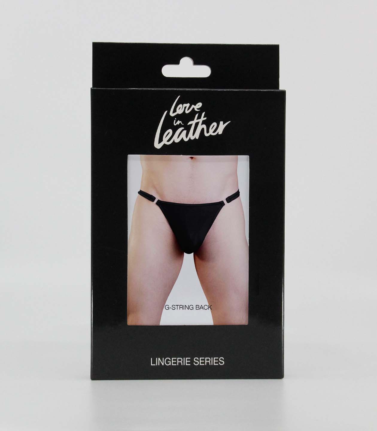 Love In Leather Mens Lycra G-String With Quick Release Clips Size S/M or L/XL - MULTIPLE COLOURS