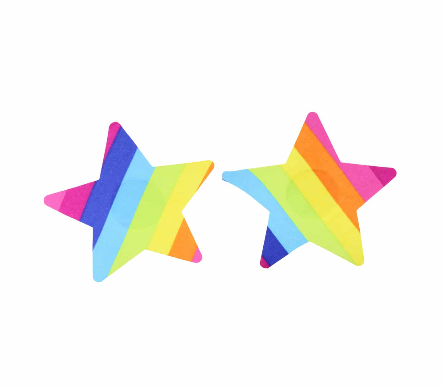 Love In Leather Rainbow Satin Nipple Pasties