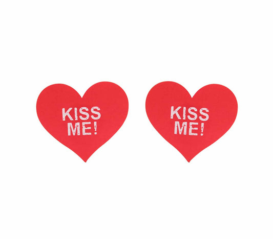Love In Leather “Kiss Me” Heart Nipple Pasties