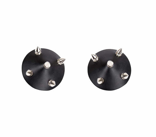 Love In Leather Faux Leather Studded Nipple Covers