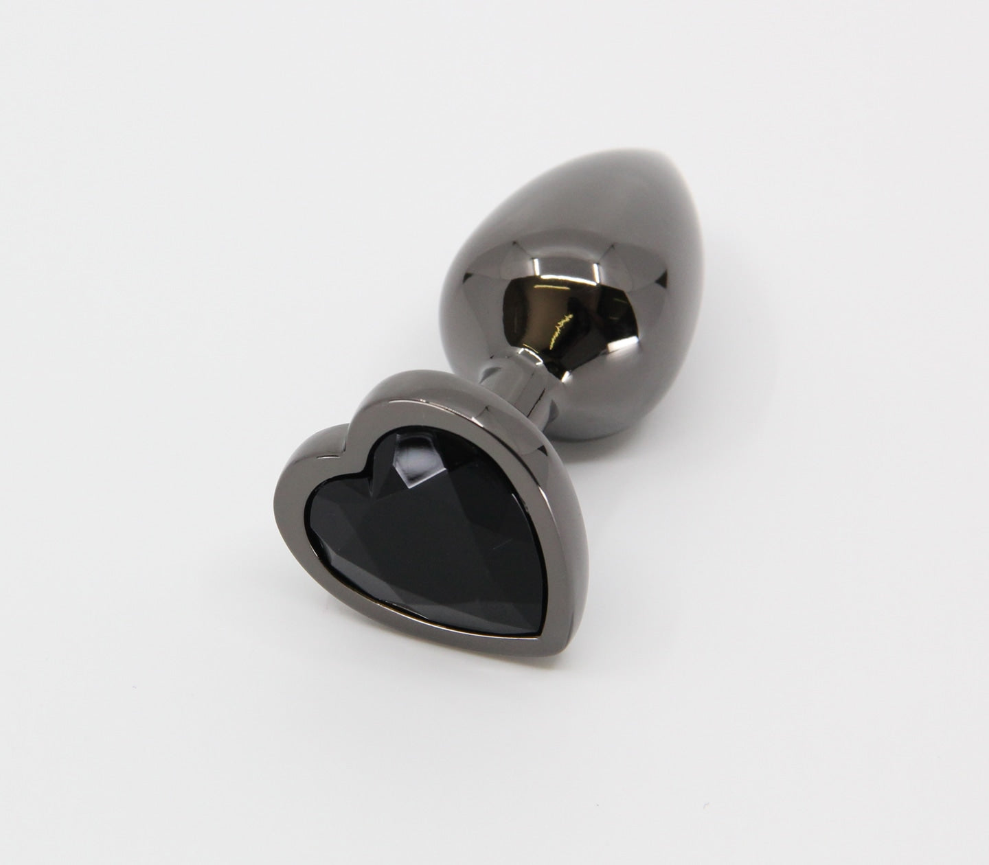 Love In Leather PLU002 Heart Gem Butt Plug - MULTIPLE COLOURS