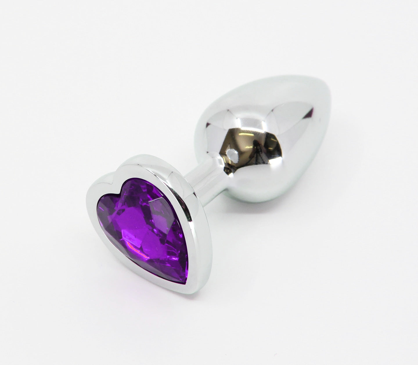 Love In Leather PLU002 Heart Gem Butt Plug - MULTIPLE COLOURS