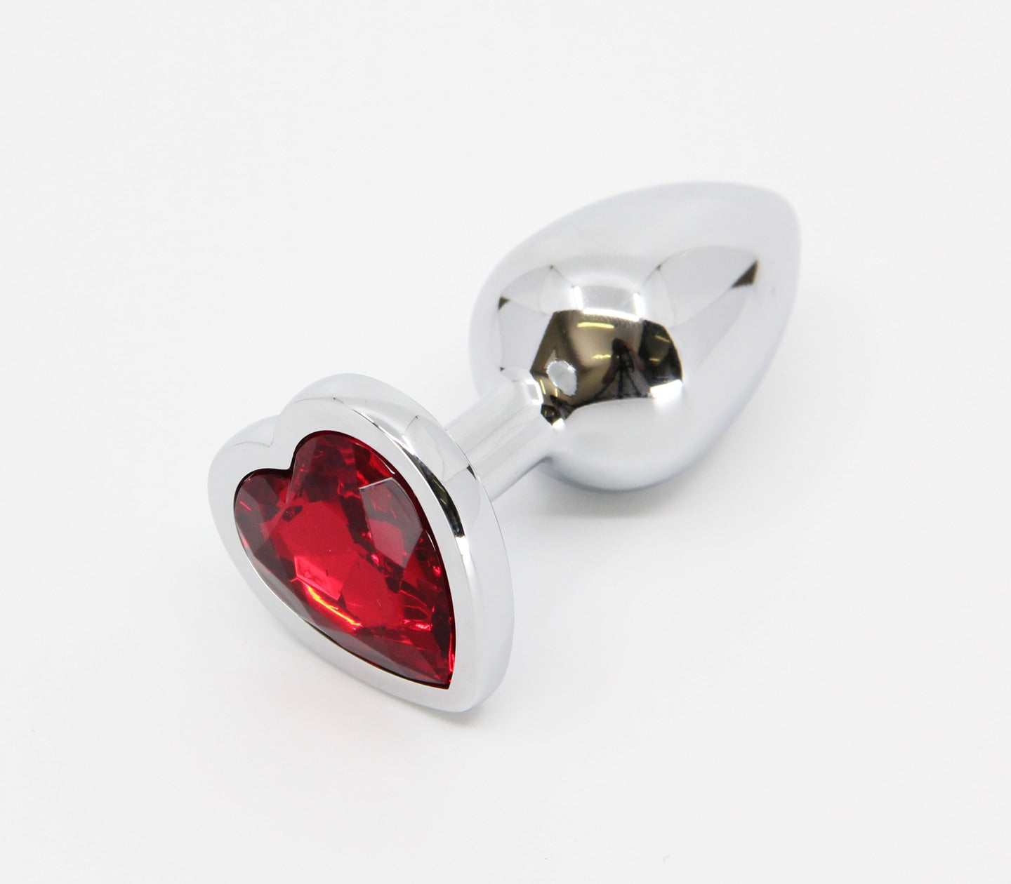 Love In Leather PLU002 Heart Gem Butt Plug - MULTIPLE COLOURS