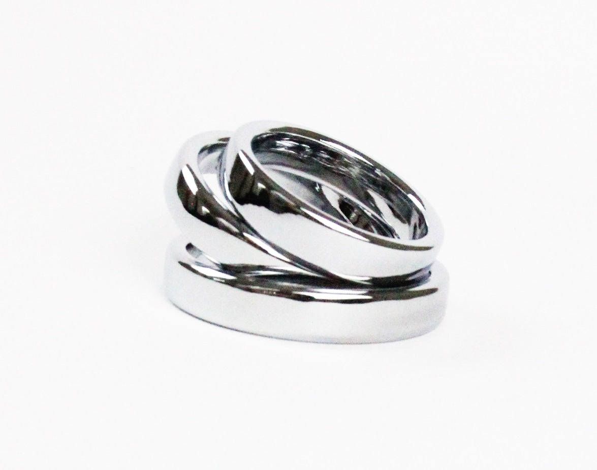 Love In Leather Stainless Steel Fat Boy Cock Ring - 3 Sizes