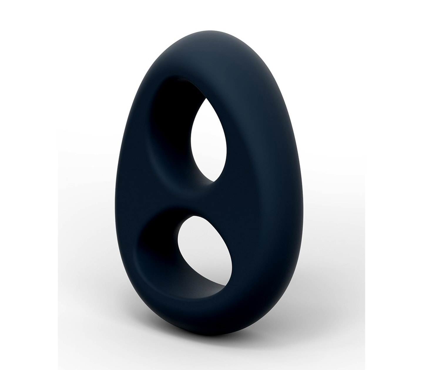 Love In Leather Silicone Teardrop Figure 8 Cock Ring