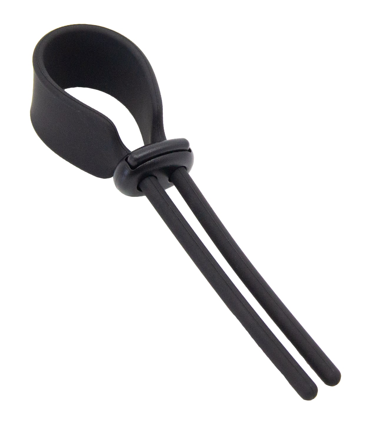 Love In Leather Silicone Adjustable Lasso Cock Ring