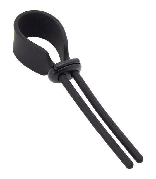 Love In Leather Silicone Adjustable Lasso Cock Ring