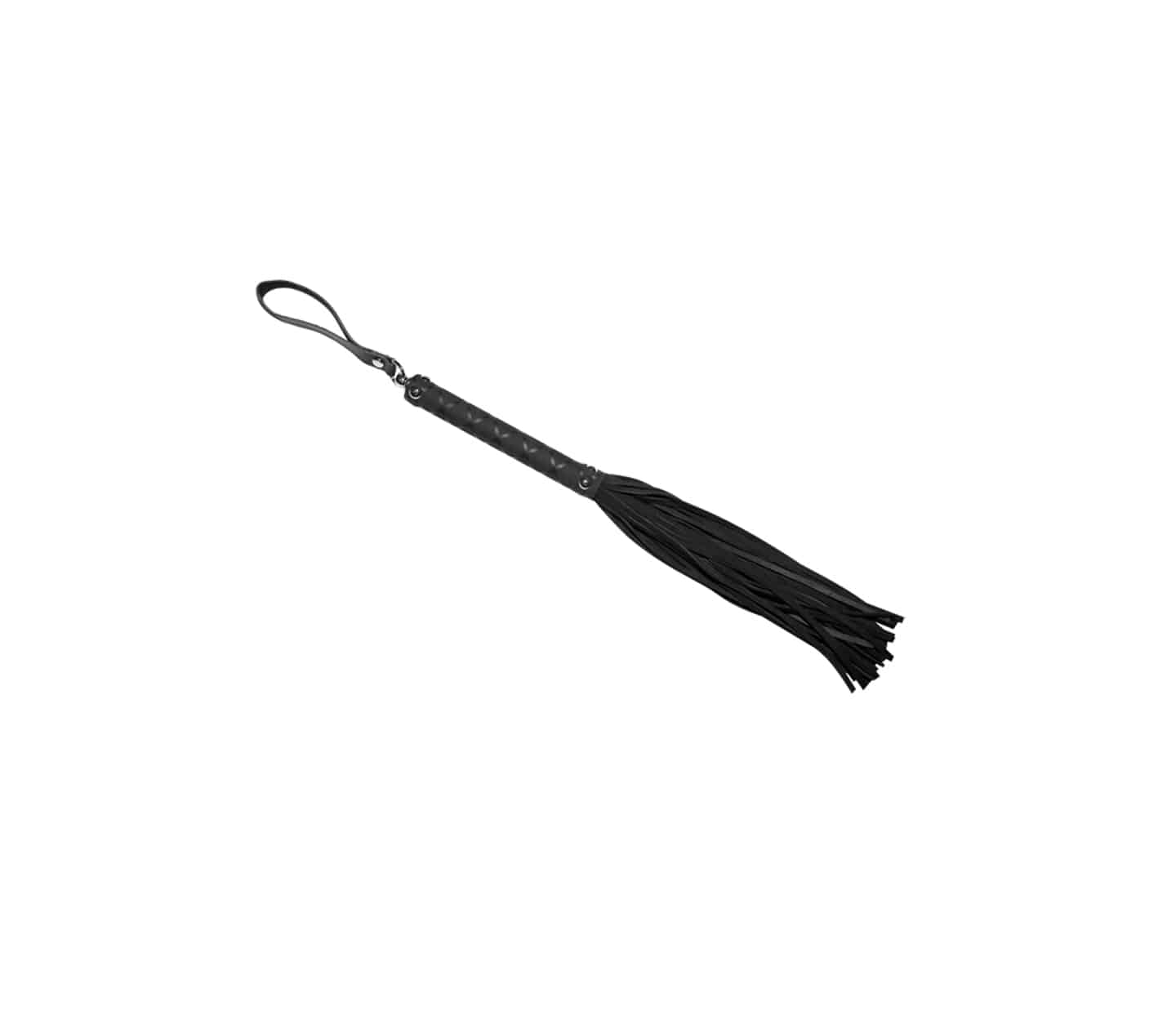Love In Leather Flogger With Latex Handle, Rotating Toggle And Suede Leather Tails WHI007