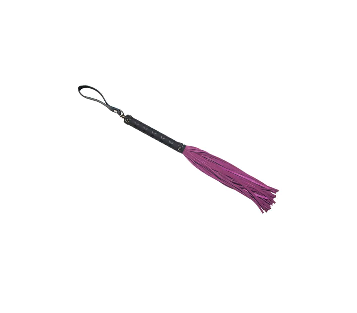 Love In Leather Flogger With Latex Handle, Rotating Toggle And Suede Leather Tails WHI007