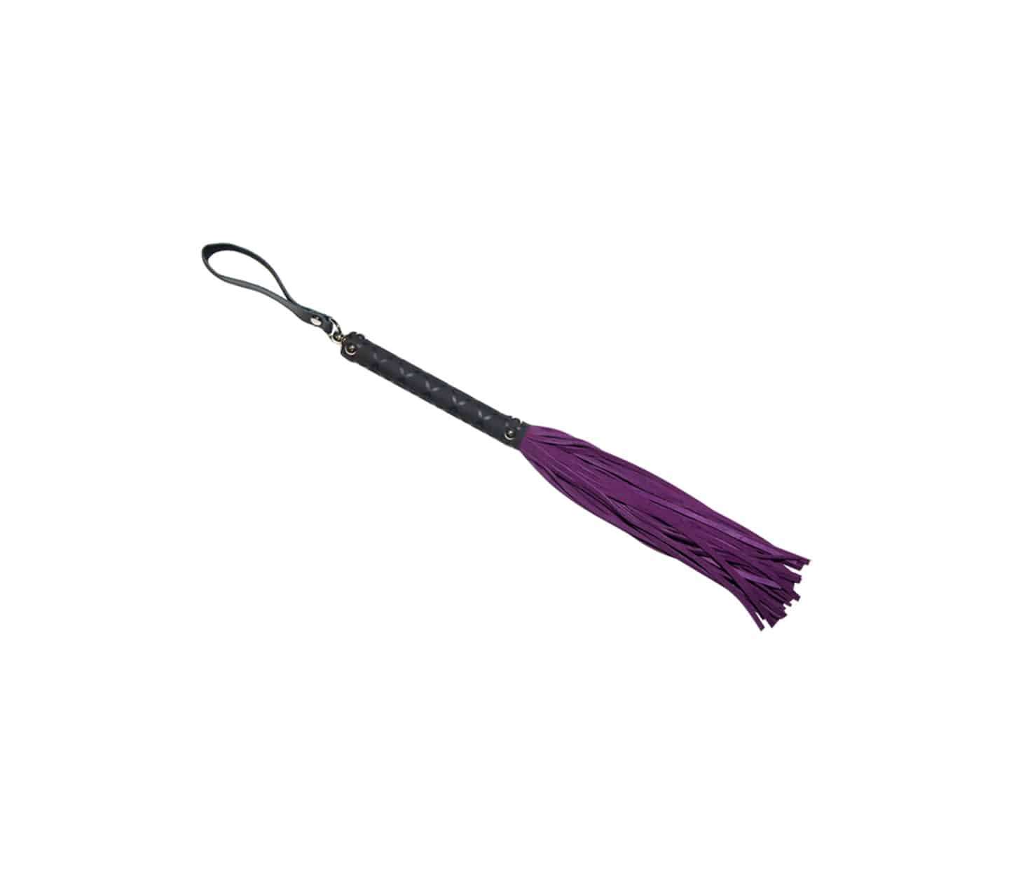 Love In Leather Flogger With Latex Handle, Rotating Toggle And Suede Leather Tails WHI007