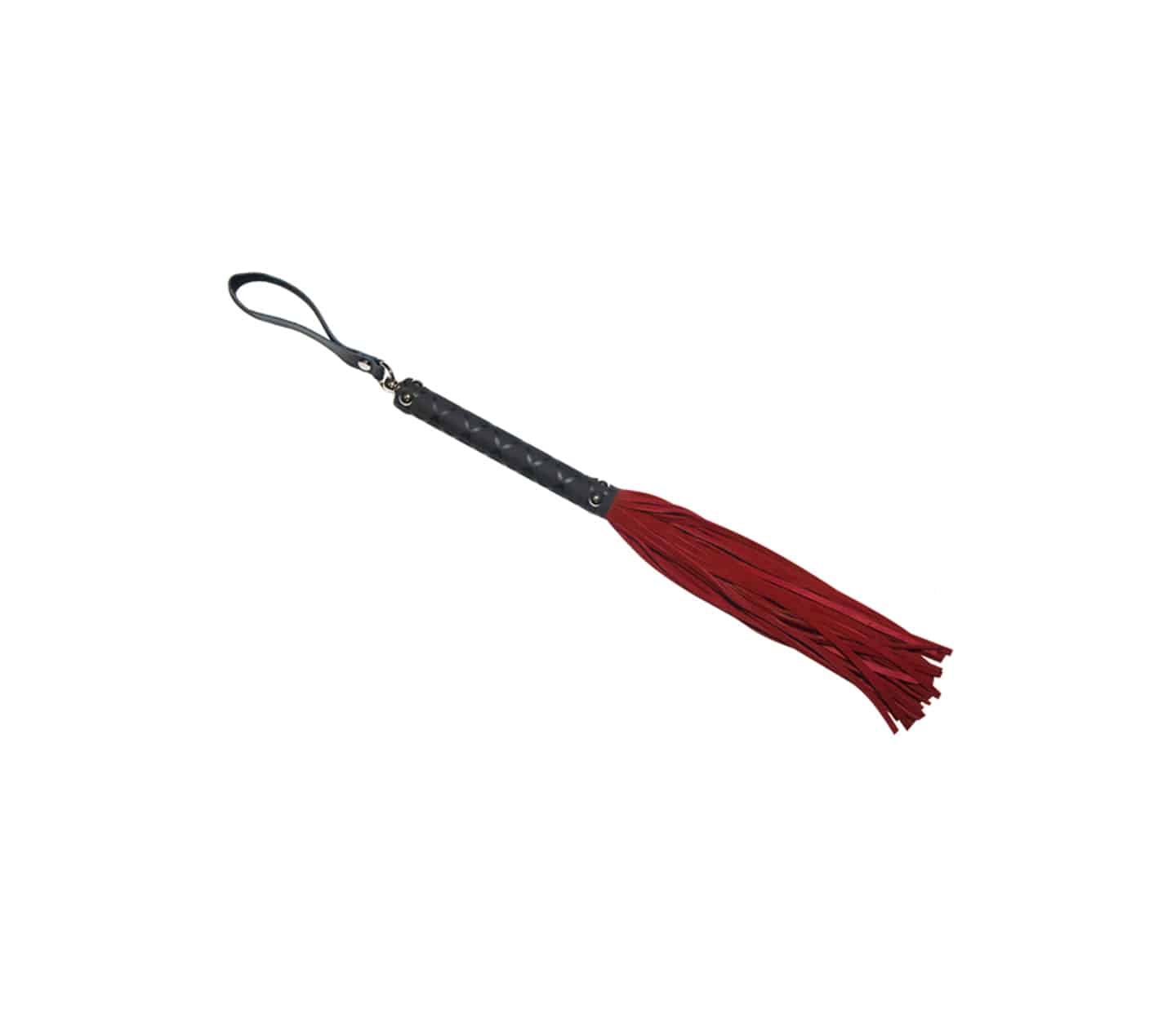 Love In Leather Flogger With Latex Handle, Rotating Toggle And Suede Leather Tails WHI007